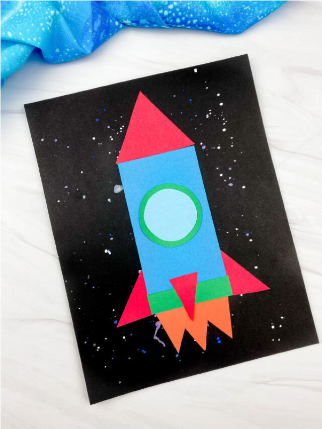 Shape Rocket Craft For Kids [Free Template] Story
