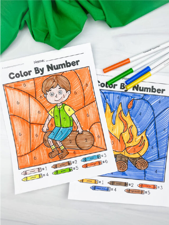 7 Fun Camping Color By Number Printables Story