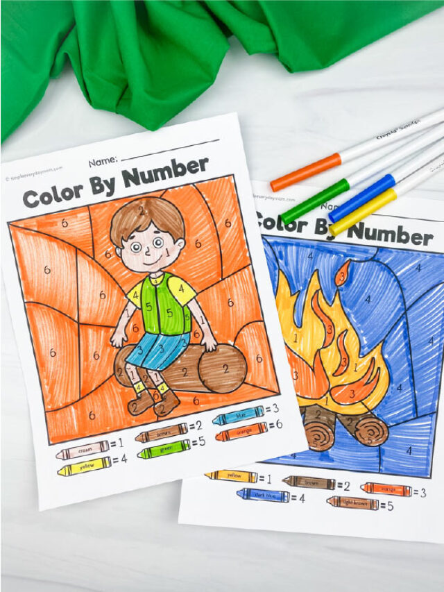 7 Fun Camping Color By Number Printables For Kids Story