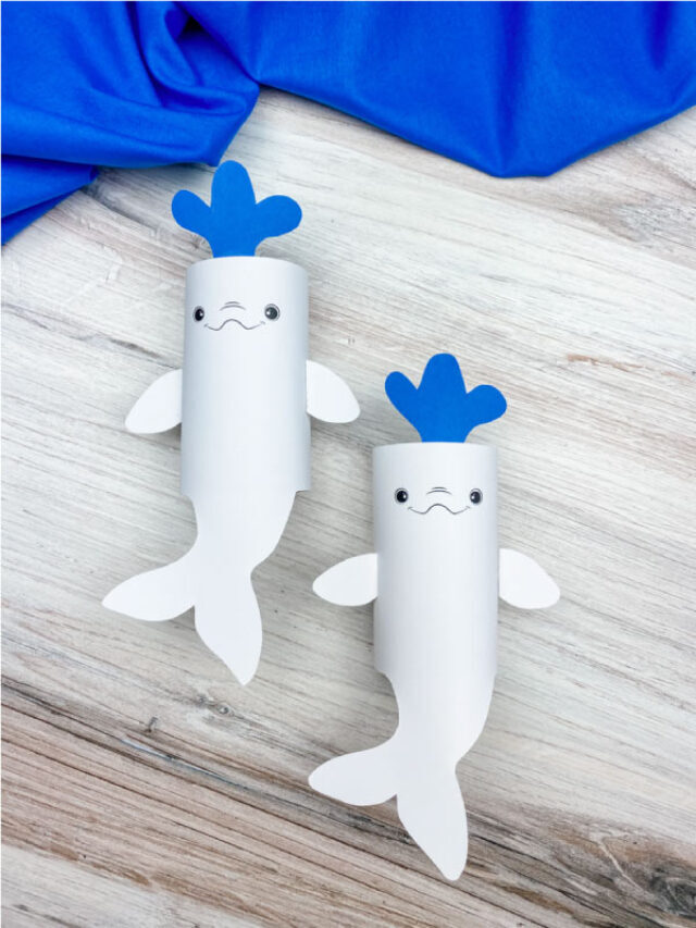 Beluga Whale Toilet Paper Roll Craft [Free Template] Story