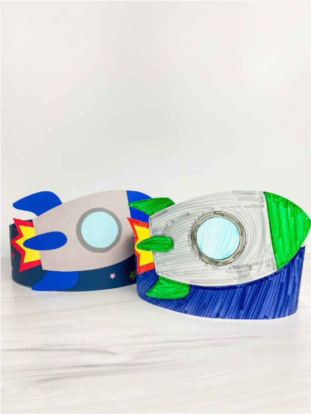 Rocket Ship Headband Craft [Free Template] Story