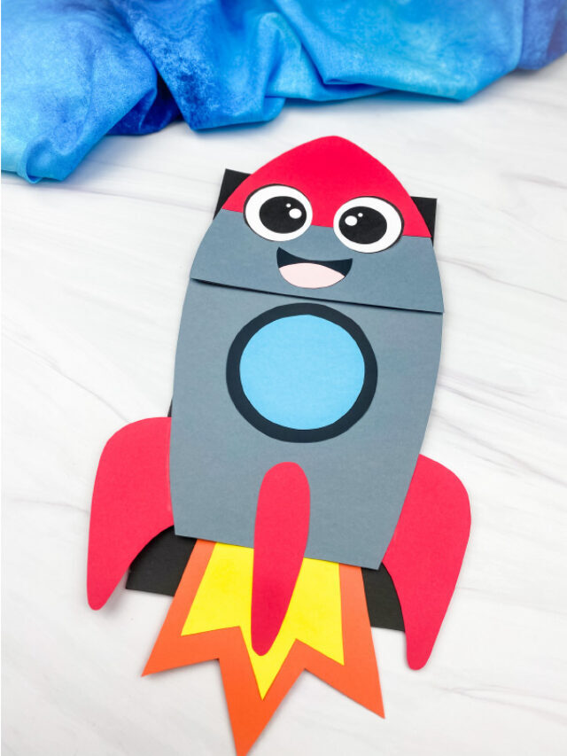 Rocket Puppet Template For Kids [Free Printable] Story