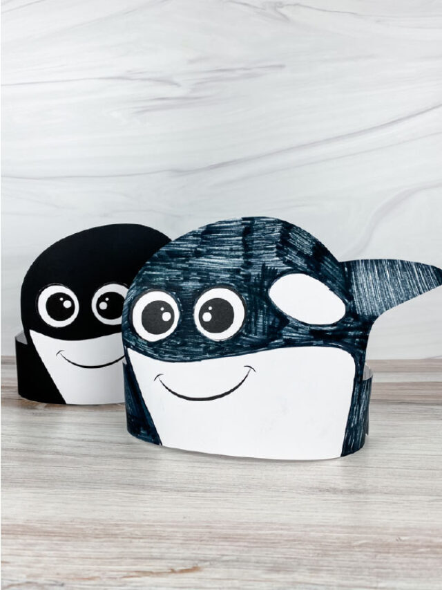 Killer Whale Headband Craft For Kids [Free Template] Story
