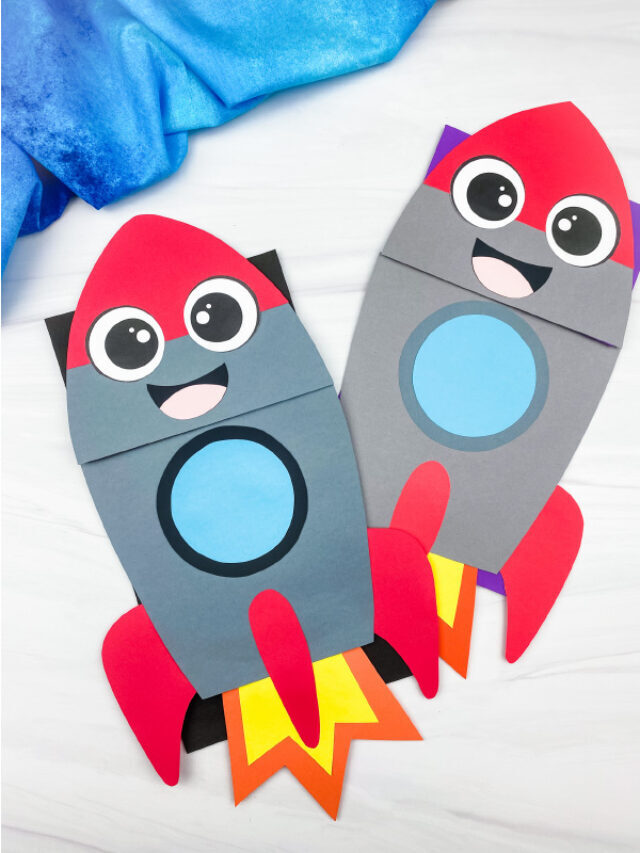 Rocket Puppet Template For Kids [Free Printable] Story