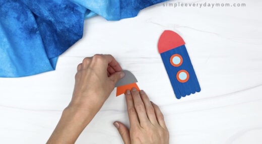 Rocket Popsicle Stick Craft For Kids [Free Template]
