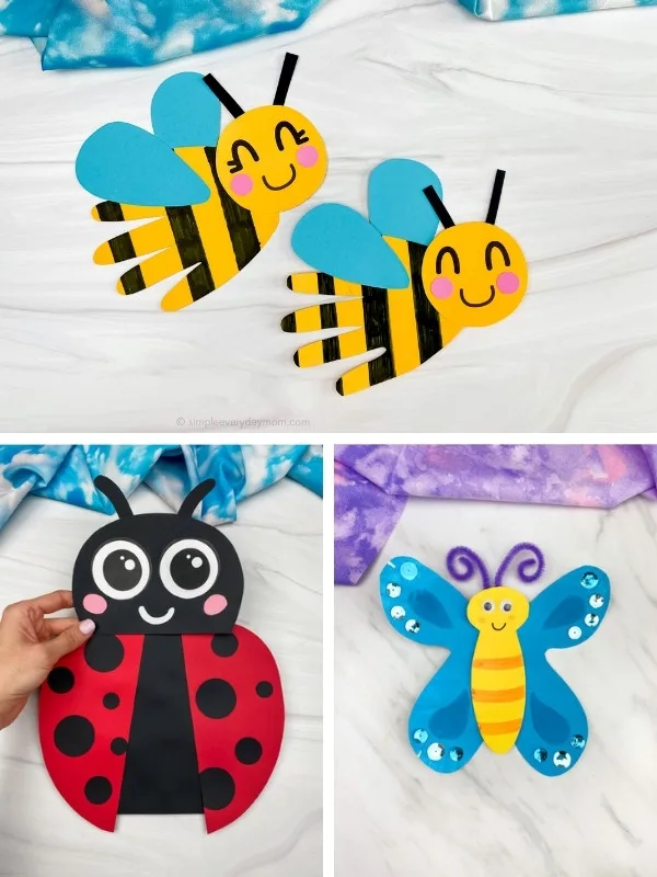 insect activities for kids image collage