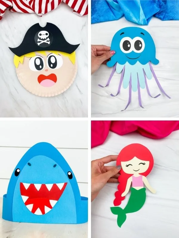ocean kids craft image collage