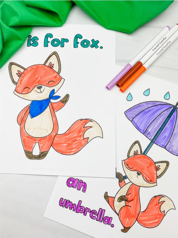 fox coloring page image