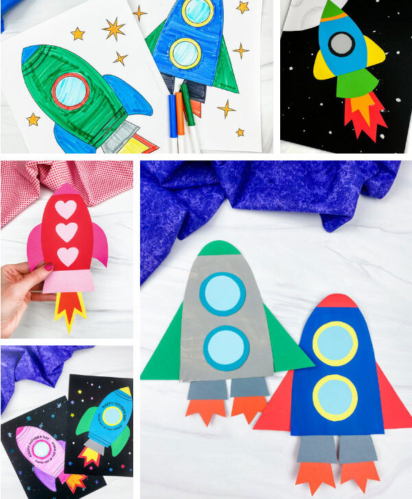 rocket activities for kids image collage