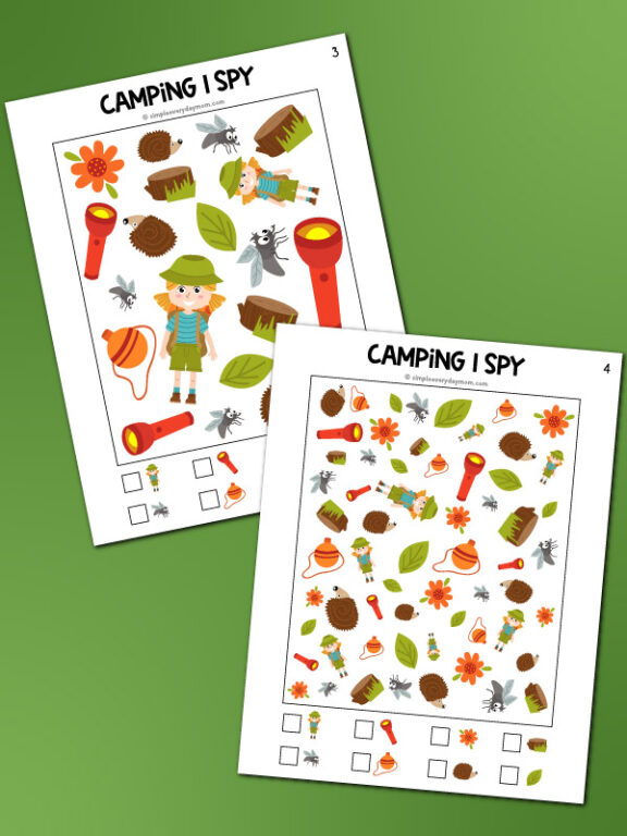 I Spy Camping Printables For Kids
