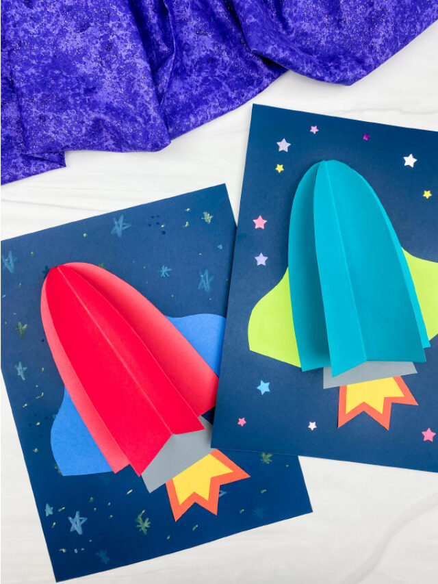 Two 3D rocket crafts