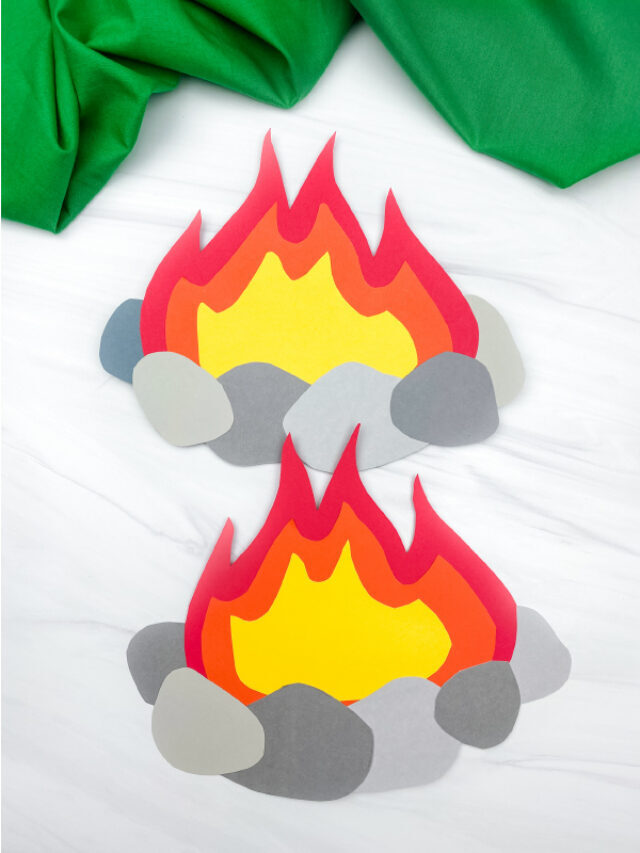 Paper Campfire Craft For Kids [Free Template] Story