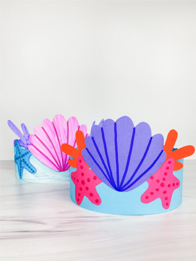 Mermaid Headband Craft For Kids [Free Template] Story
