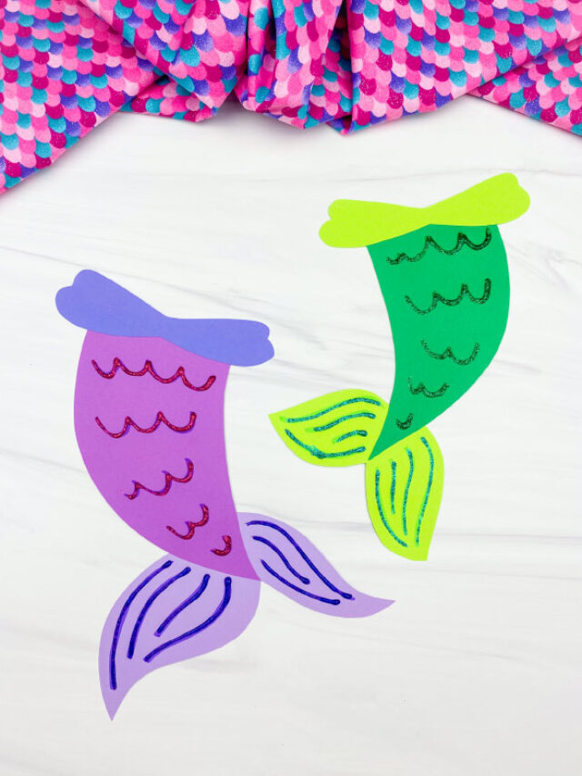 Mermaid Tail Craft For Kids [Free Template] Story