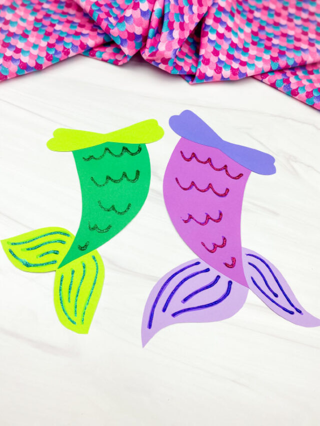 Mermaid Tail Craft For Kids [Free Template] Story