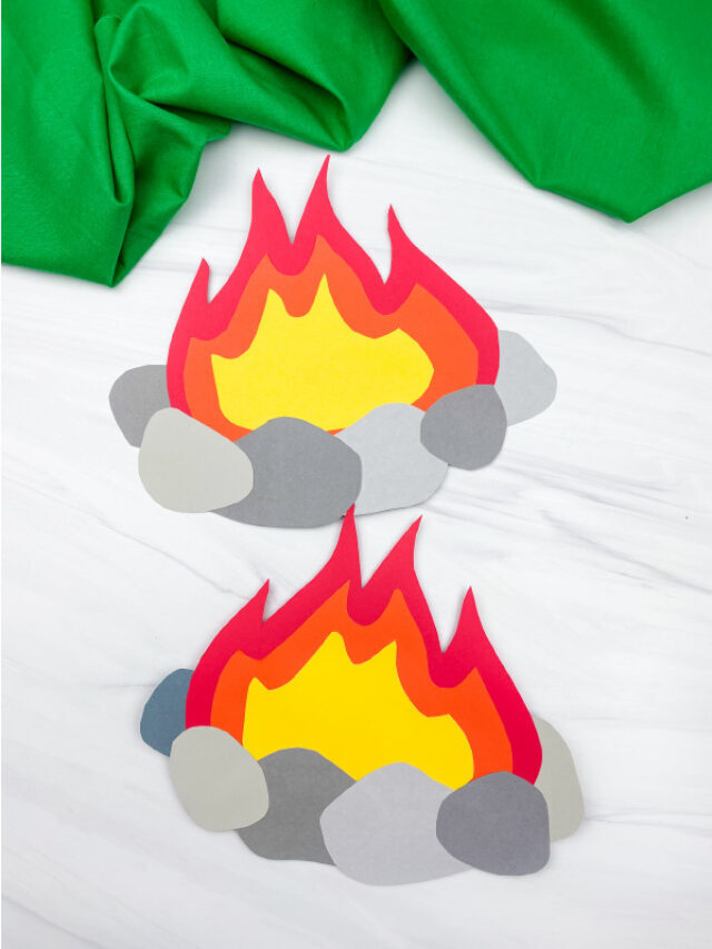 Paper Campfire Craft For Kids [Free Template] Story