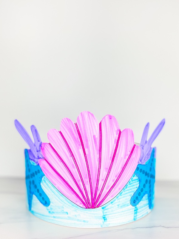 printable mermaid headband craft