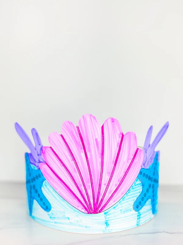 printable mermaid headband craft