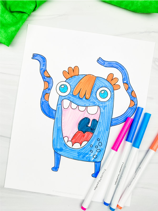 monster coloring page