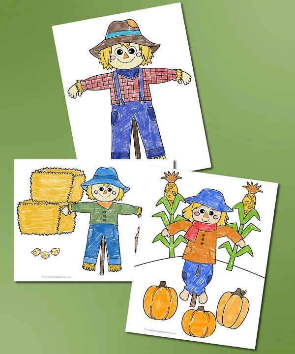 scarecrow coloring pages for kids
