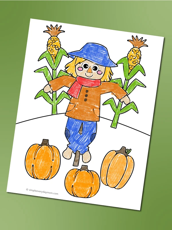scarecrow coloring page
