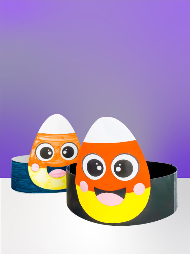 Candy Corn Headband Craft For Kids [FREE Template] Story