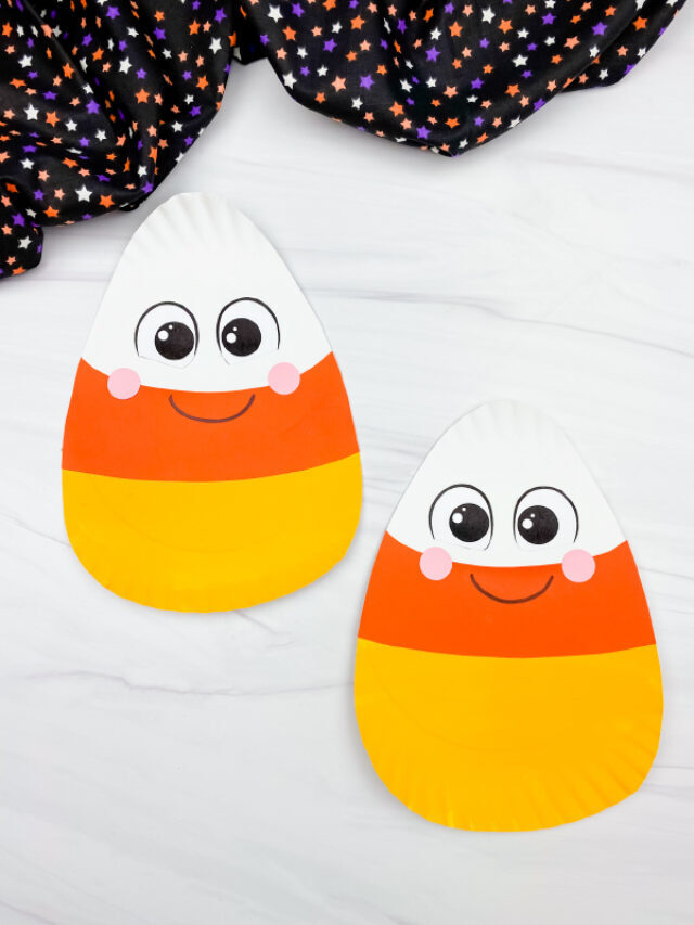 Paper Plate Candy Corn Craft For Kids [Free Template] Story