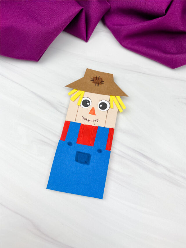 Popsicle Stick Scarecrow Craft For Kids [Free Template] Story