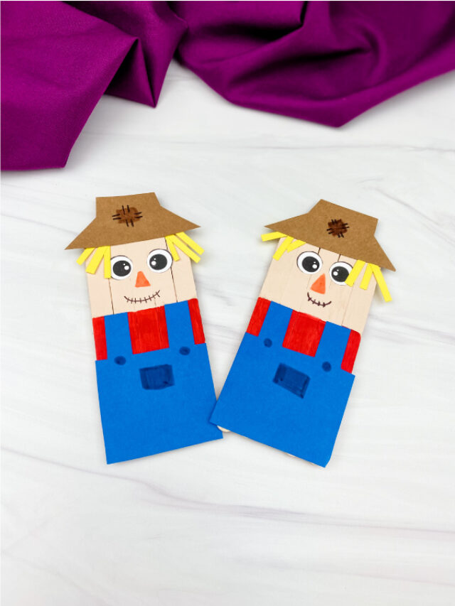 2 popsicle stick scarecrow crafts