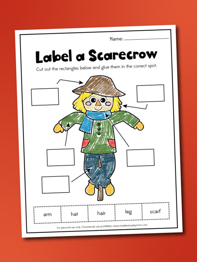 Scarecrow Worksheets For Preschool FREE Printables Story Simple 