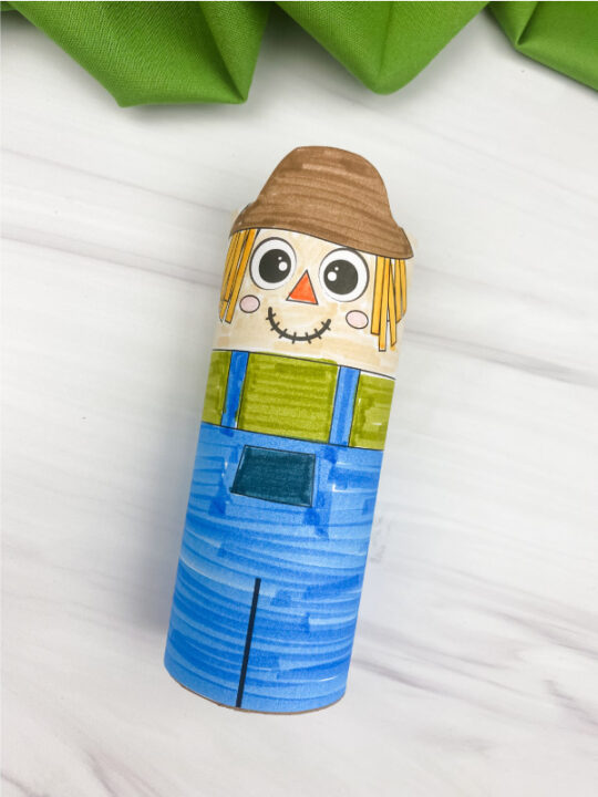 Scarecrow Toilet Paper Roll Craft [Free Template]