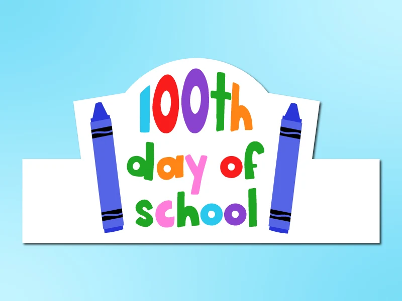 100th day of school headband mockup