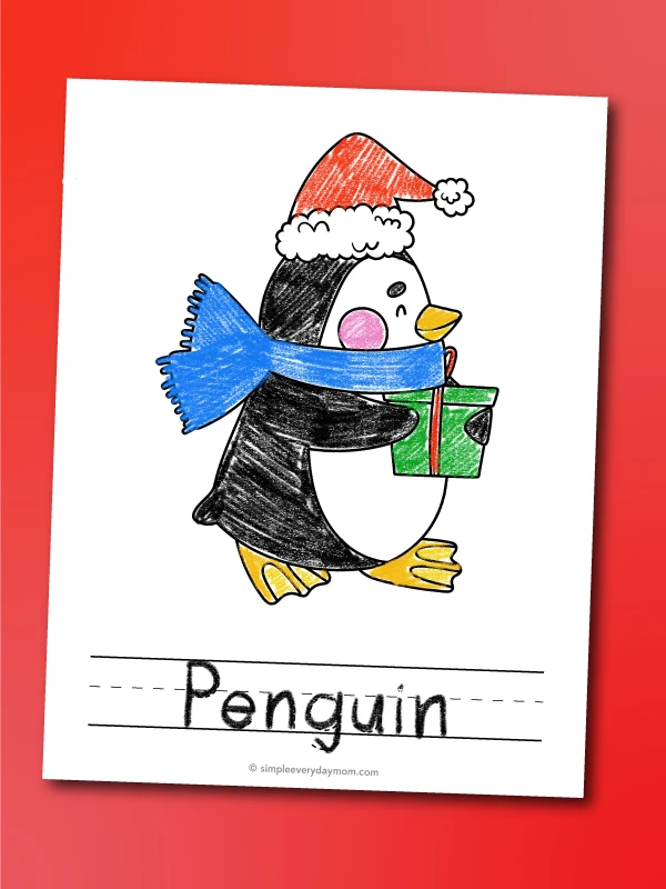penguin coloring page