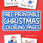 Xmas coloring pages with the words free printable Christmas coloring pages in the middle