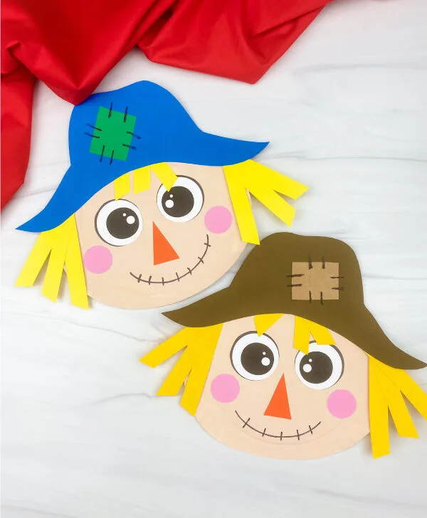2 paper plate scarecrow crafts
