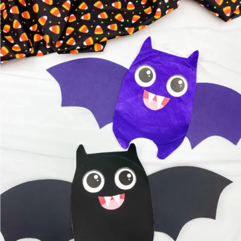 Paper Plate Bat Craft For Kids [Free Template]