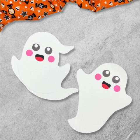 2 paper plate ghosts