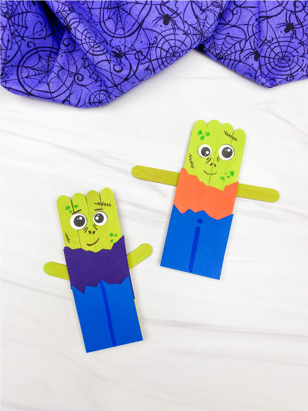 2 popsicle stick zombies
