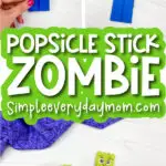 Zombie Popsicle Stick Craft [Free Template]
