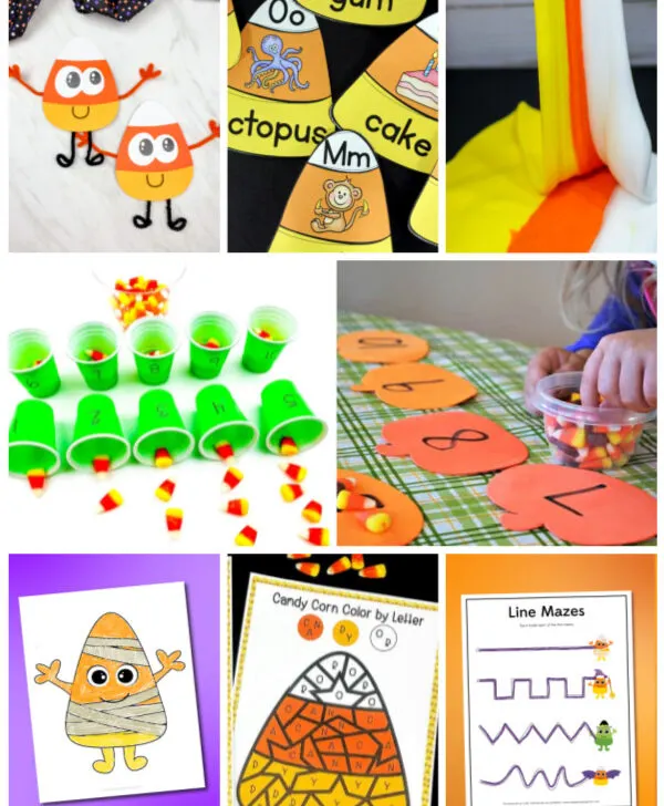 candy corn activities image collage