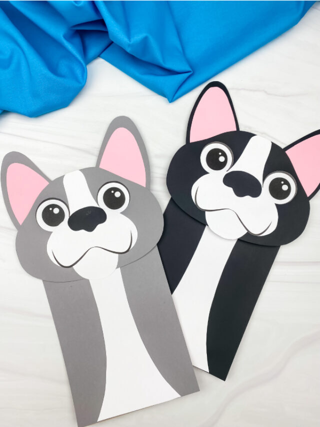 Dog Paper Bag Puppet [Free Template] Story