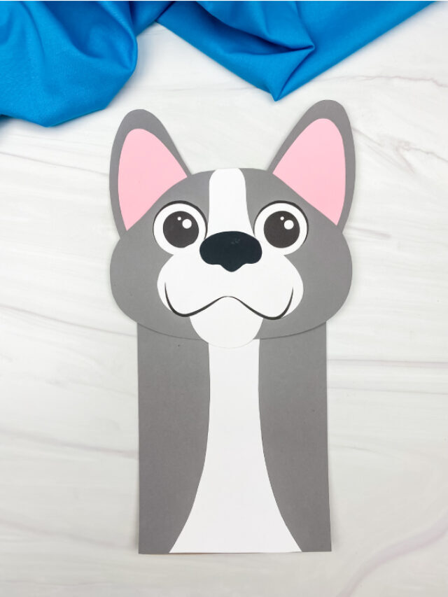 Dog Paper Bag Puppet [Free Template] Story