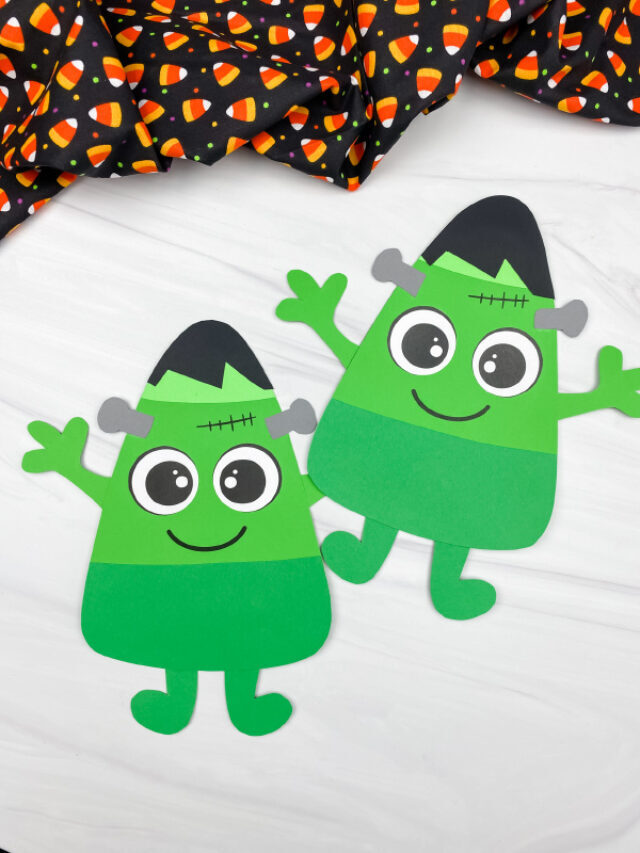 Candy Corn Halloween Craft [Free Template] Story