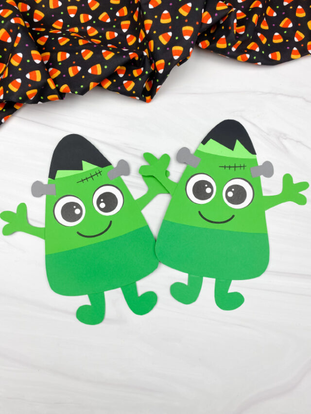 Candy Corn Halloween Craft [Free Template] Story
