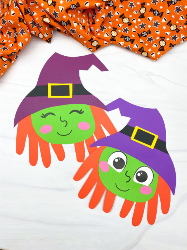 Handprint Witch Craft For Kids [Free Template] Story