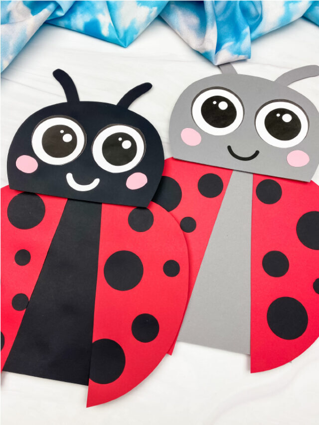 Ladybug Paper Bag Puppet Craft [FREE Template] Story