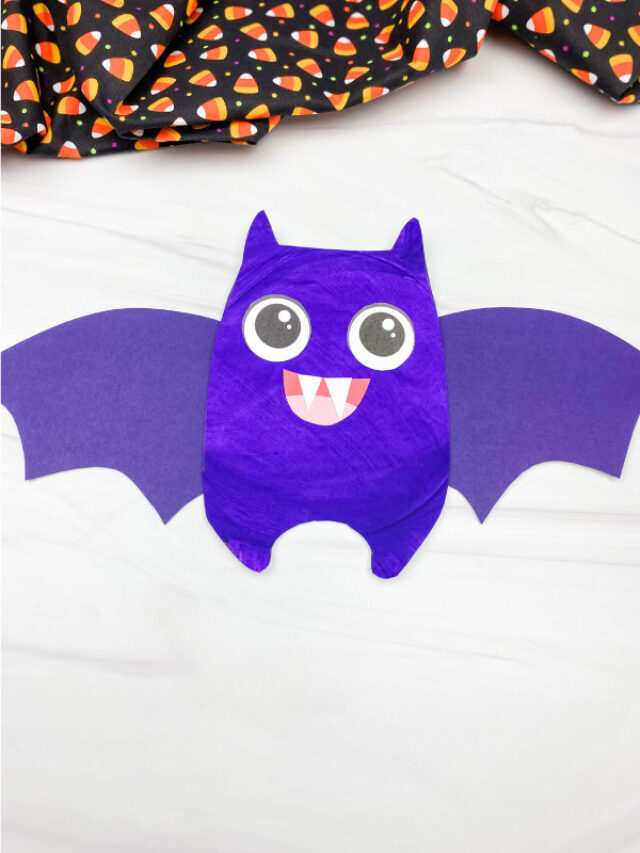 Paper Plate Bat Craft For Kids [Free Template] Story