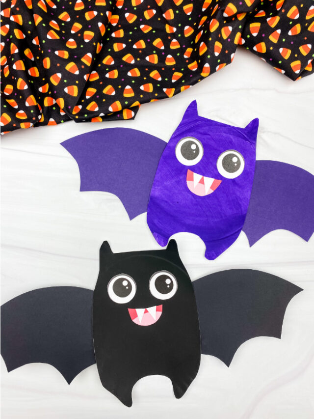 Paper Plate Bat Craft For Kids [Free Template]