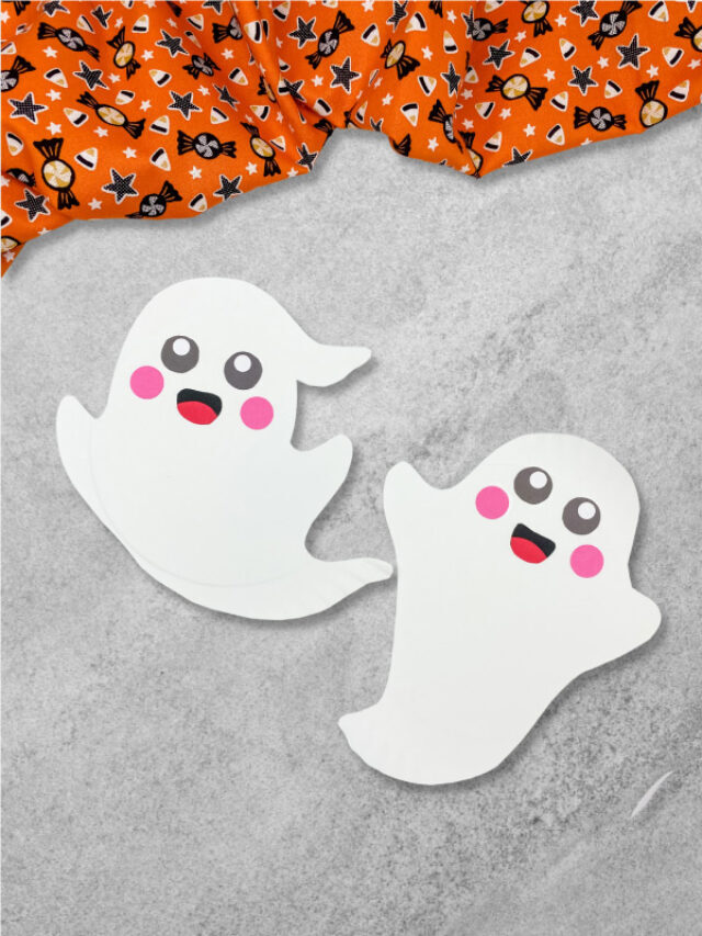 Paper Plate Ghost Craft For Kids [Free Template] Story