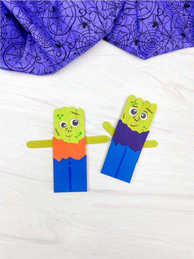 Zombie Popsicle Stick Craft [Free Template] Story